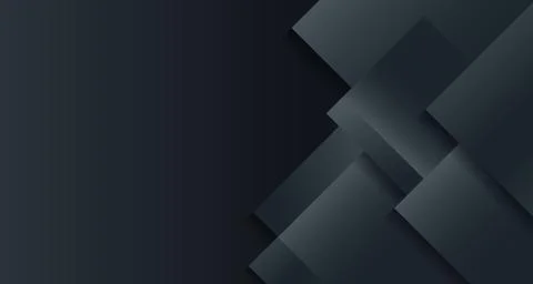 Abstract background black and gray geometric square overlapping with shadow p Stock Illustration