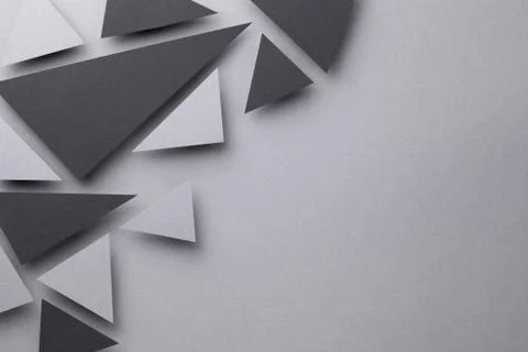 Abstract Background With Black And Gray Triangular Stock Illustration