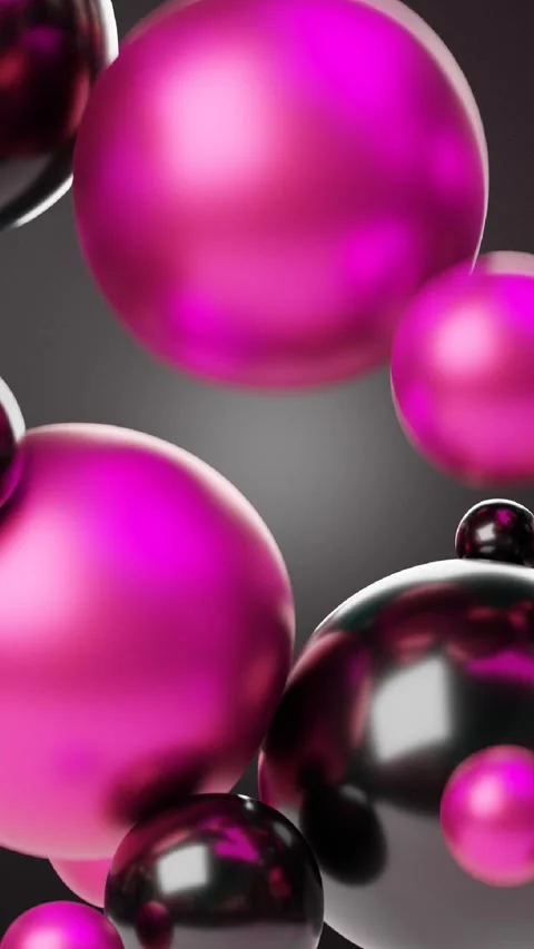 Abstract background with black and pink balls Stock Footage 260469849