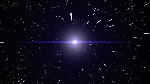 Abstract Background Black and White Star Space travelling and speed of light Stock Footage 98967574