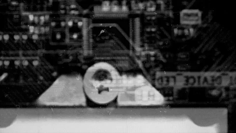 Abstract Background Black And White Motherboard Animation 2 Stock-Footage 104101041