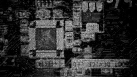 Abstract Background Black And White Motherboard Animation 4 Video stock 104101959
