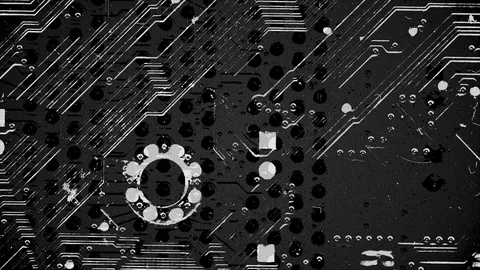 Abstract Background Black And White Motherboard Animation 5 Stock Footage 104102903