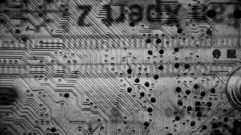 Abstract Background Black And White Motherboard Animation 10 Stock Footage 104106099