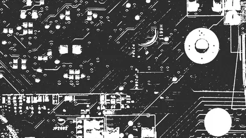Abstract Background Black And White Motherboard Animation 8 Stock-Footage 104106230