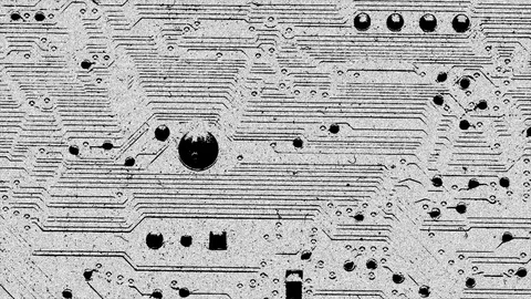 Abstract Background Black And White Motherboard Animation 6 Stock Footage 104106329