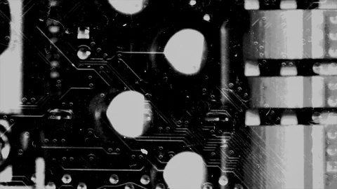Abstract Background Black And White Motherboard Animation 11 Stock Footage 104112090
