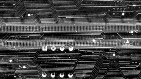 Abstract Background Black And White Motherboard Animation 15 Stock Footage 104112234