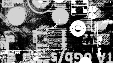 Abstract Background Black And White Motherboard Animation 20 Stock-Footage 104112843