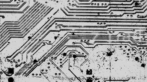 Abstract Background Black And White Motherboard Animation 18 Stock Footage 104112849