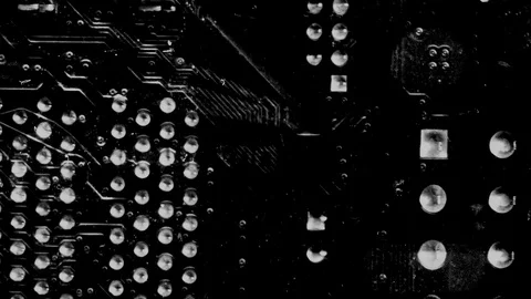 Abstract Background Black And White Motherboard Animation 23 Stock Footage 104113198