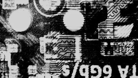 Abstract Background Black And White Motherboard Animation 21 Stock Footage 104113268