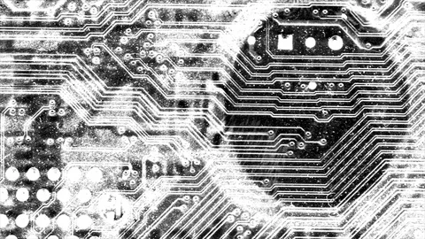 Abstract Background Black And White Motherboard Animation 26 Video stock 104113550
