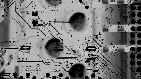 Abstract Background Black And White Motherboard Animation 27 Stock Footage 104113555
