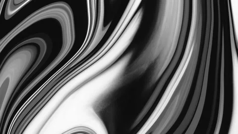 Abstract background of black and white liquid marble movement. 4K Video stock 208950217