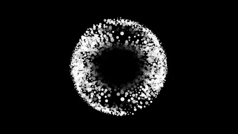 Abstract Background Black And White Bubbling Circles 1 Stock Footage 253434099