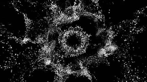 Abstract Background Black And White Bubbling Circles  6 Stock Footage 253510500