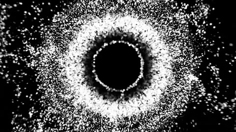 Abstract Background Black And White Bubbling Circles  7 스톡 동영상 253513240