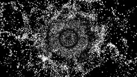 Abstract Background Black And White Bubbling Circles  8 Stock Footage 253515212