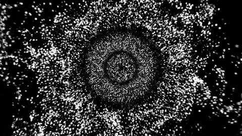 Abstract Background Black And White Bubbling Circles  10 Stock Footage 253549727