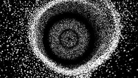 Abstract Background Black And White Bubbling Circles 11 Stock Footage 253601819