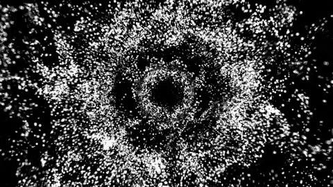 Abstract Background Black And White Bubbling Circles  12 Stock-Footage 253625958