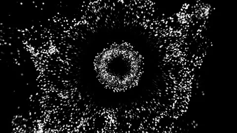 Abstract Background Black And White Bubbling Circles 13 Stock Footage 253632476
