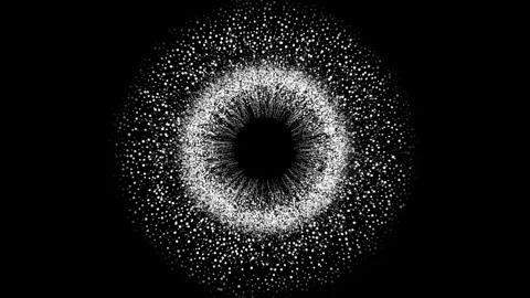 Abstract Background Black And White Bubbling Circles 16 Video stock 253657661