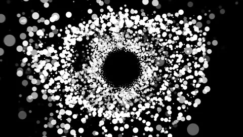Abstract Background Black And White Bubbling Circles 18 Stock Footage 253676855