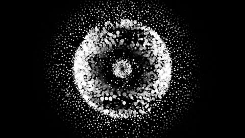 Abstract Background Black And White Bubbling Circles 21 Stock-Footage 253722843