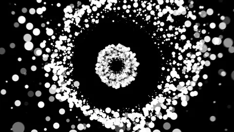 Abstract Background Black And White Bubbling Circles 22 Stock Footage 253725467
