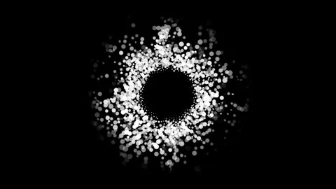 Abstract Background Black And White Bubbling Circles 26 Video stock 253731451