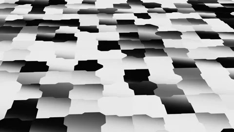 Abstract background with black and white squares. High quality 4k footage Stock Footage 255774147