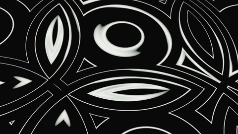 Abstract background with black and white circles. High quality 4k footage Stock Footage 255909183