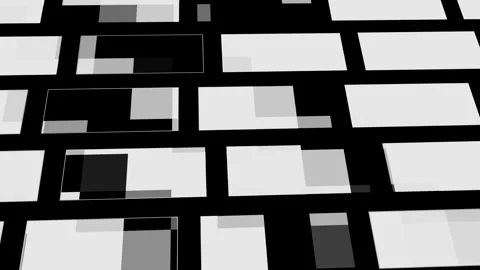 Abstract background with black and white bricks. High quality 4k footage Stock Footage 255976617