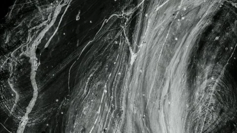Abstract background of black and white liquid waves moving slowly. 4K Video stock 287642256