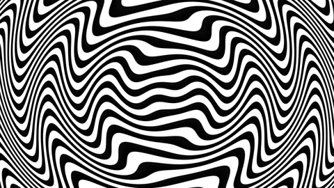 Abstract background with black and white stripes. Seamless loop . Ripple effect Stock Footage 337771095
