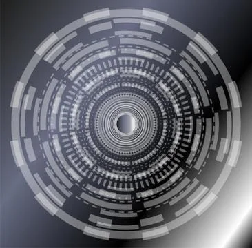 Abstract background with black and white circles Stock Illustration