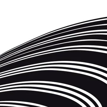 Abstract background. Black and white curve lines Stock Illustration