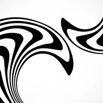 Abstract background with black and white striped Stock Illustration