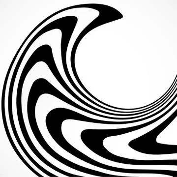 Abstract background with black and white striped Illustrazione stock