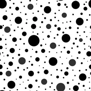 Abstract background with black and white circles. Seamless pattern 스톡 일러스트