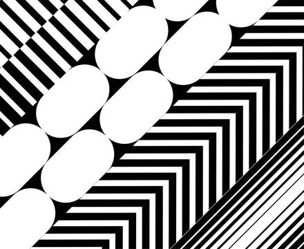 Abstract background in black and white. Geometric shapes, : oval, straight lines Stock Illustration