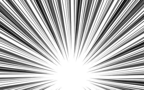Abstract Background Black and white manga comic Pop art design, Radial spee.. Illustrazione stock