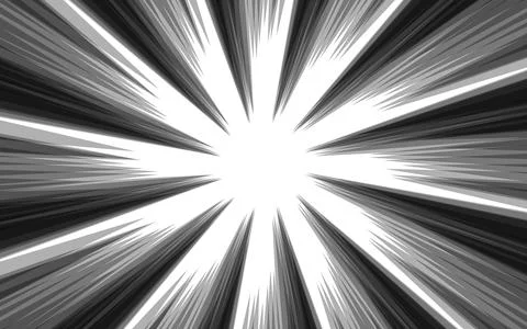 Abstract Background Black and white manga comic Pop art design, Radial spee.. Stock Illustration