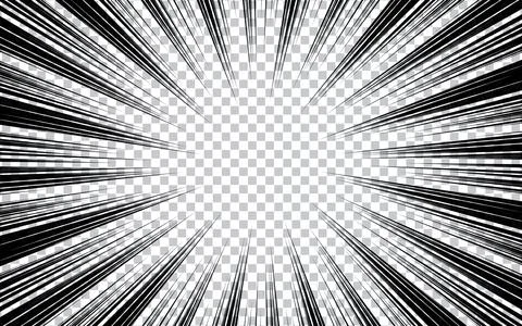 Abstract Background Black and white manga comic Pop art design, Radial spee.. Stock Illustration