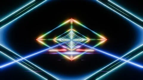 Abstract background with a black background, Endless futuristic cosmic tunnel Vidéo 274848655