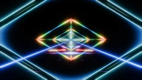 Abstract background with a black background, Endless futuristic cosmic tunnel Vidéo 277084703