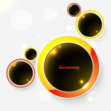 Abstract background with black bubbles. Stock Illustration
