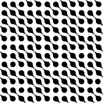 Abstract background of black connected dots in diagonal arrangement on white Stock Illustration